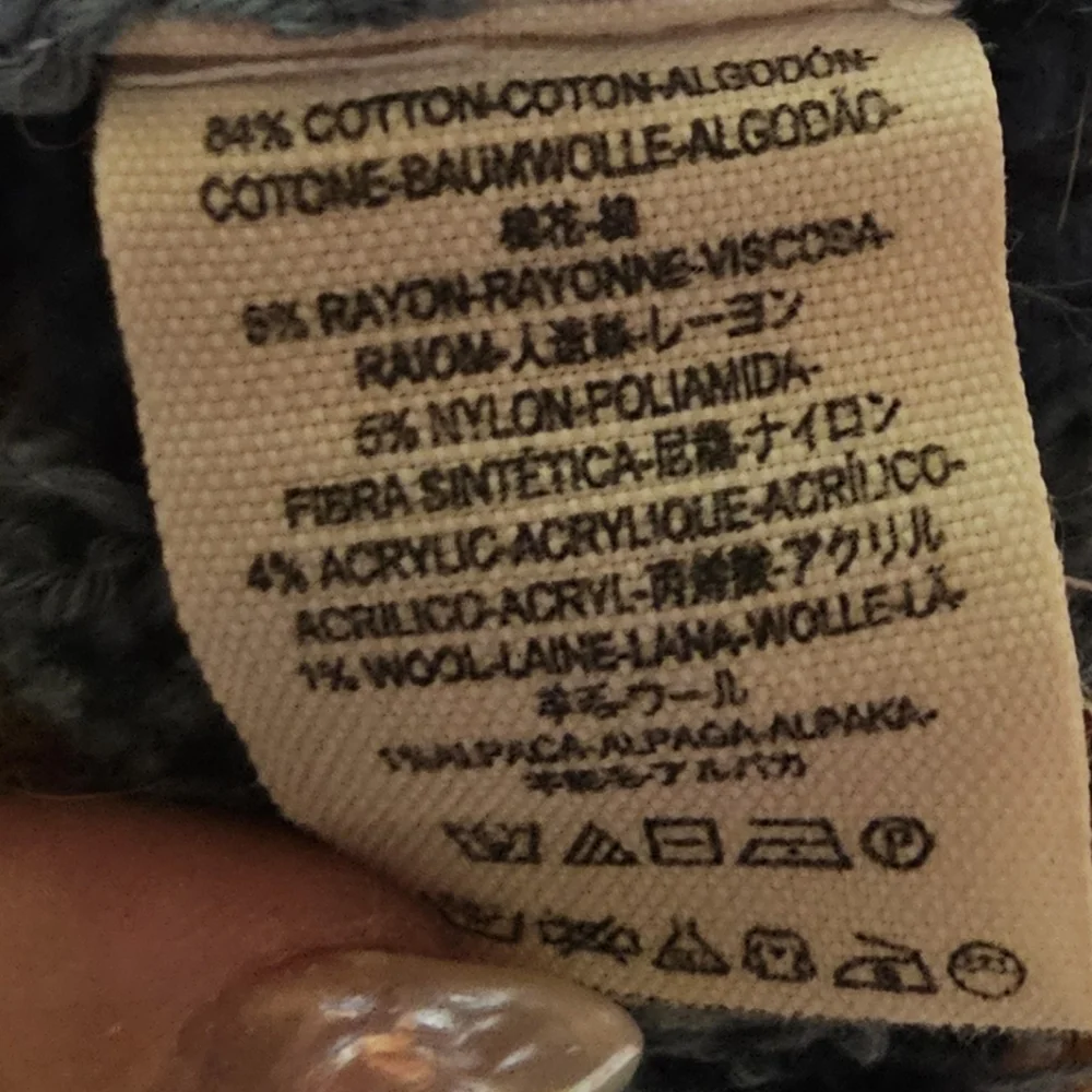 Free People Blue and Brown Knit Cardigan Size VGUC Small Oversized PTP 24 - Picture 5 of 5